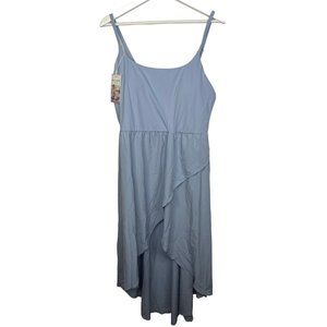 Halara Dress Fit and Flare High Low Sz Extra Large Women Blue Sleeveless Casual